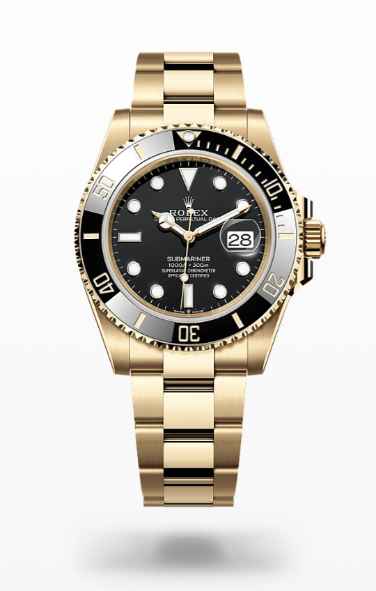 Rolex Submariner Date - Black ceramic - Yellow gold Rolex Submariner Gold