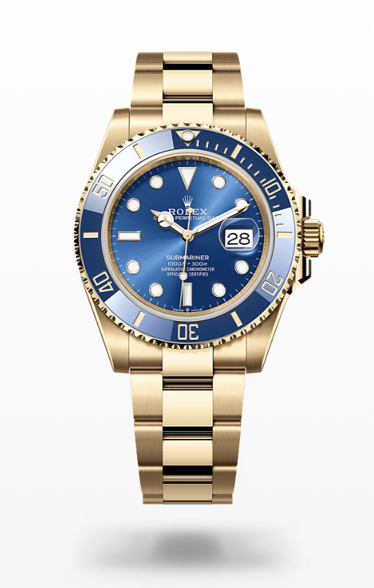 Rolex Submariner Date - Blue ceramic - Yellow gold Rolex Submariner Gold
