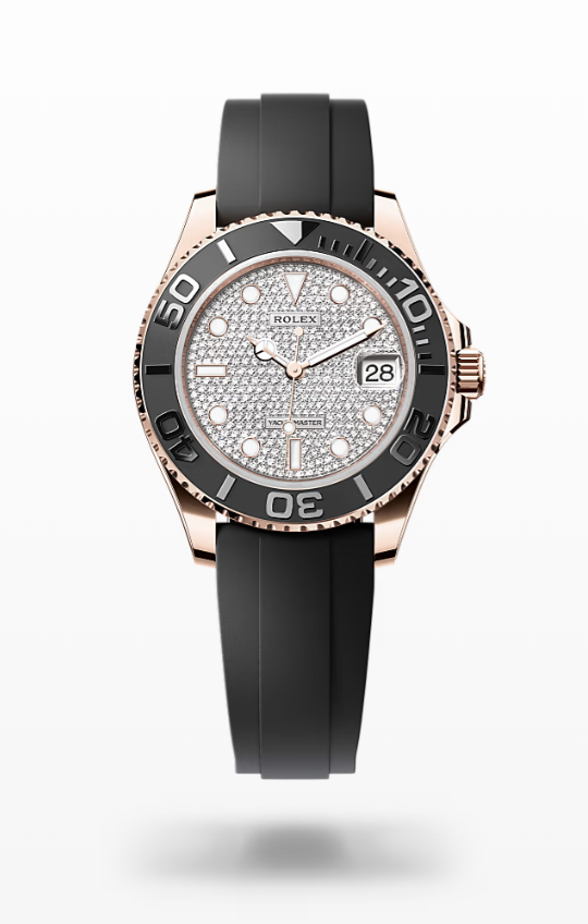 Rolex Yacht-Master - Diamond paved oysterflex Rolex Yacht-Master