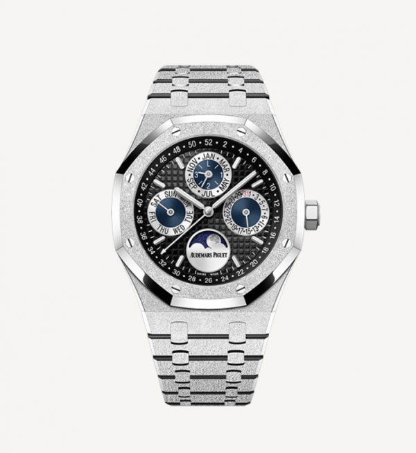 Royal Oak - Frosted gold perpetual calendar - White gold Audemars Piguet Perpetual Calendar