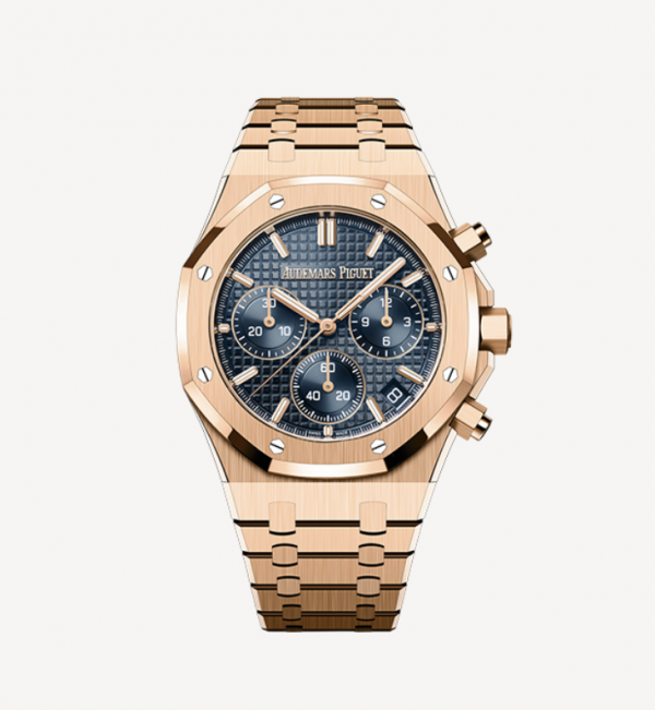 Royal Oak - Selfwinding Chronograph - Pink gold, blue dial Audemars Piguet Pink Gold