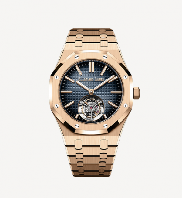 Royal Oak - Selfwinding flying tourbillon - Pink gold, blue dial Audemars Piguet Tourbillon