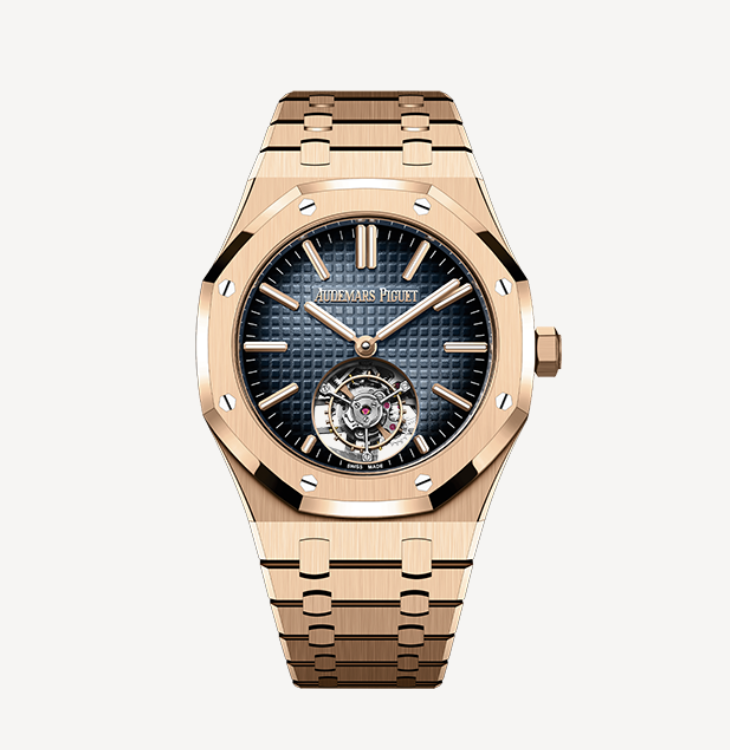Royal Oak - Selfwinding flying tourbillon - Pink gold, blue dial Audemars Piguet Tourbillon