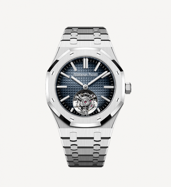 Royal Oak - Selfwinding flying tourbillon - Stainless steel, blue dial Audemars Piguet Tourbillon