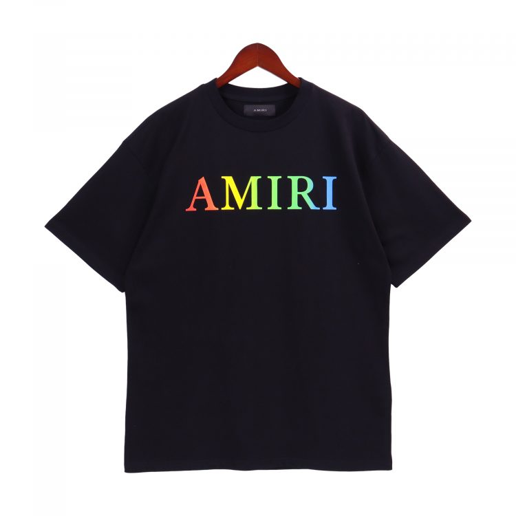 0b4fc655.jpeg Amiri Rainbow Logo T-Shirt - Black