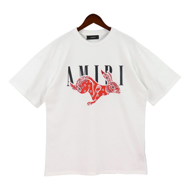 6b5cc899.jpeg Amiri Rabbit Design T-Shirt - White