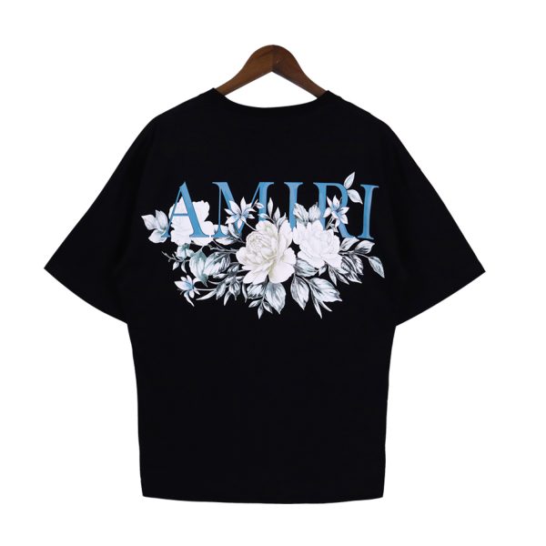 a3874921.jpeg Amiri Flowers T-Shirt - Black
