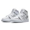 xr:d:DAFmkUkWp4Q:302,j:3589779530073482060,t:23112814 Air Jordan 1- Mid Iridescent Reflective White
