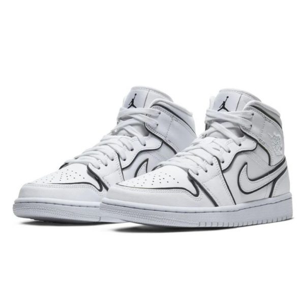 xr:d:DAFmkUkWp4Q:302,j:3589779530073482060,t:23112814 Air Jordan 1- Mid Iridescent Reflective White