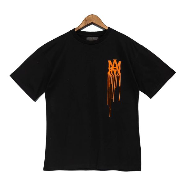 Amiri Drip T-Shirt - Black Orange