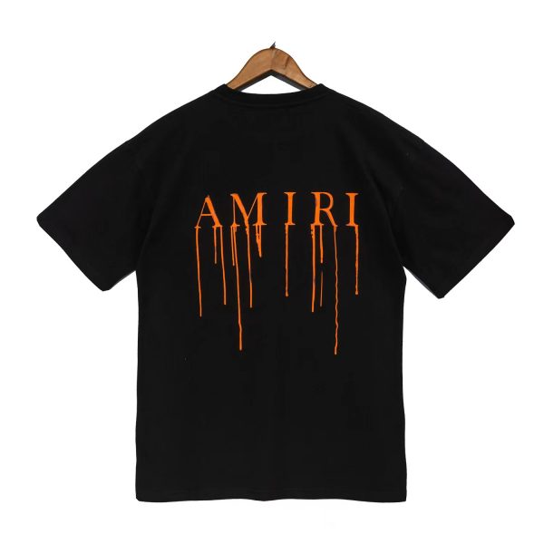 Amiri Drip T-Shirt - Black Orange