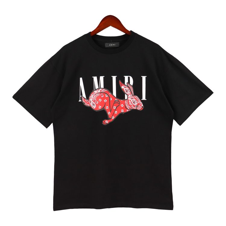df353fc8.jpeg Amiri Rabbit Design T-Shirt - Black