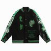 Louis Vuitton- Green Leather Varsity