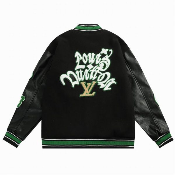 Louis Vuitton- Green Leather Varsity