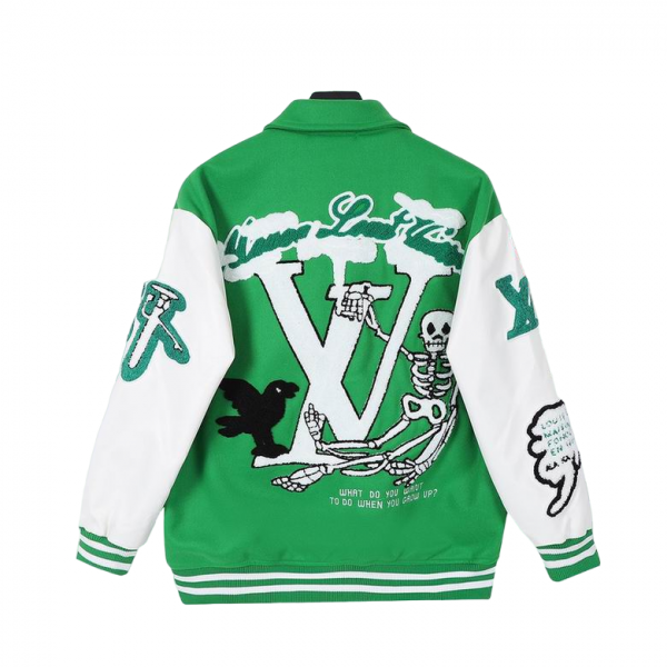 Louis Vuitton- Leather Varsity Green