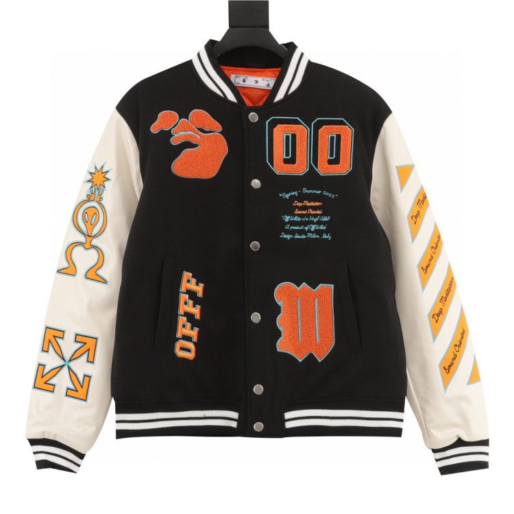 Off-White Varsity Jacket Orange