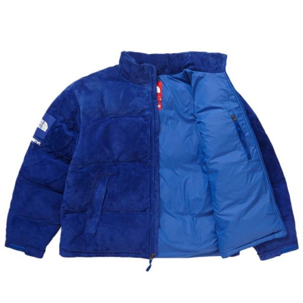 xr:d:DAFmkUkWp4Q:334,j:4099815122192927902,t:23122701 Supreme x The North Face- Suede Blue Jacket